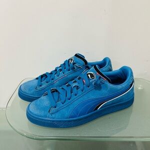 PUMA Suede Dispaced Go Blue Kids‎ Sneakers Size 6,5 C 386535-01